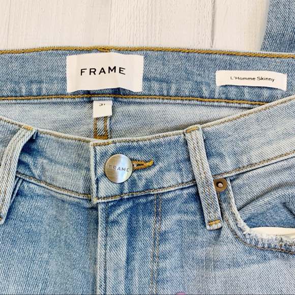 📍SOLD📍Frame | L’Homme Distressed Skinny Fit Jeans New Men’s Dylan Size 31 - Picture 5 of 9